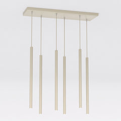 Suspension Selter 6 lumières beige