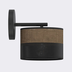 Applique murale Karbon noire, tissu marron