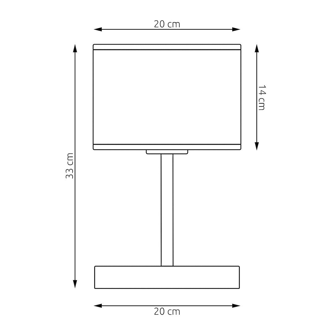 Lampe à poser Eco noire, rotin
