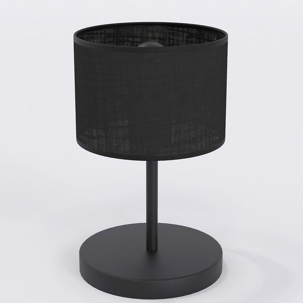 Lampe à poser Eco noire, tissu noir