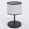 Lampe à poser Eco grise et noire, tissu gris