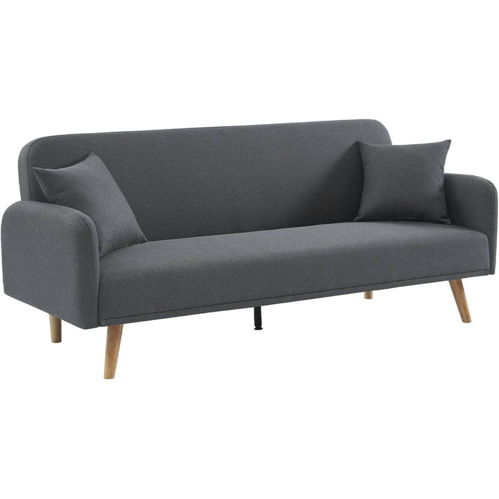 Alice'S Home - Canapé Convertible 2-3 Places Tissu Gris Foncé. Pieds Bois D'Hévéa | Designix -     - https://designix.fr/