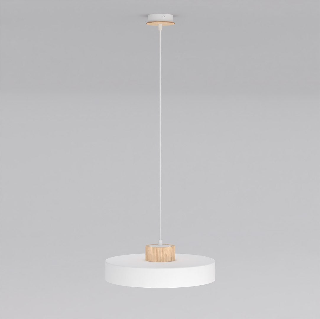 Suspension Kivi blanche, bois, H 35 cm