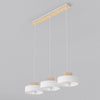 Suspension Kivi 3 lumières blanche, bois