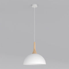 Suspension Nautica blanche, bois, H 30 cm