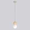 Suspension Loop beige, bois blanc