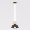 Suspension Kaki noire, bois, H 18 cm