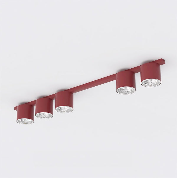 Plafonnier Nano 5 lumières bordeaux