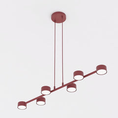Suspension Megara 6 lumières bordeaux