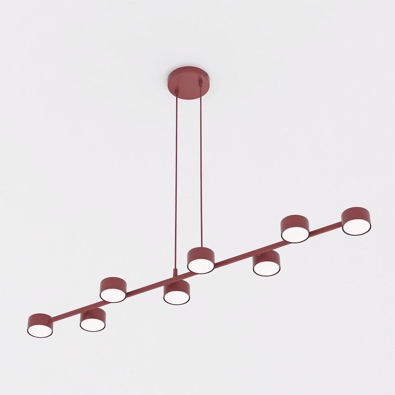 Suspension Megara 8 lumières bordeaux