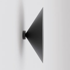 Applique murale Mono noire, verre graphite, H 50 cm