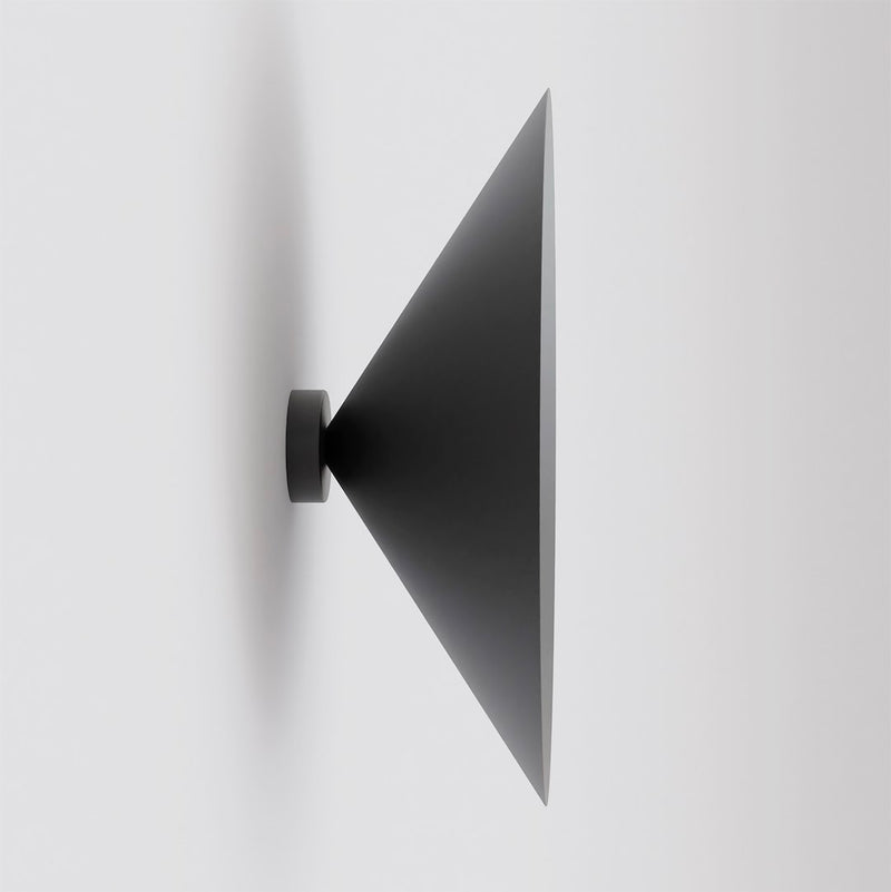 Applique murale Mono noire, verre graphite, H 50 cm