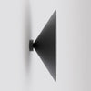 Applique murale Mono noire, verre blanc, H 50 cm