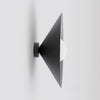 Applique murale Mono noire, verre blanc, H 40 cm