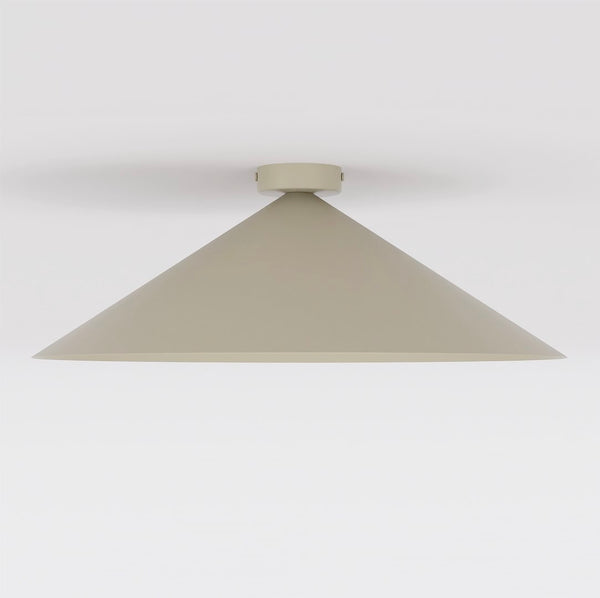 Plafonnier Mono beige, verre ambré, H 50 cm