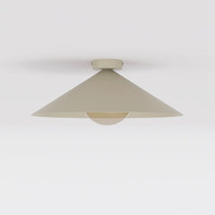 Plafonnier Mono beige, verre ambré, H 40 cm
