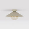 Plafonnier Mono beige, verre ambré, H 30 cm
