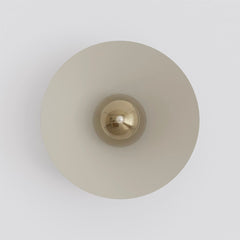 Applique murale Mono beige, verre ambré, H 40 cm