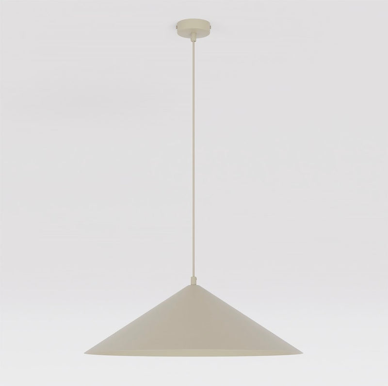 Suspension Mono beige, verre ambré, H 50 cm