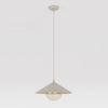 Suspension Mono beige, verre ambré, H 30 cm