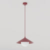 Suspension Mono bordeaux, verre blanc, H 30 cm