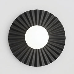 Applique murale Umbra noire, verre blanc, P 25 cm