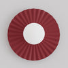 Applique murale Umbra bordeaux, verre blanc, P 25 cm