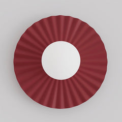 Applique murale Umbra bordeaux, verre blanc, P 25 cm