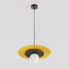 Suspension Umbra noire et orange, verre blanc