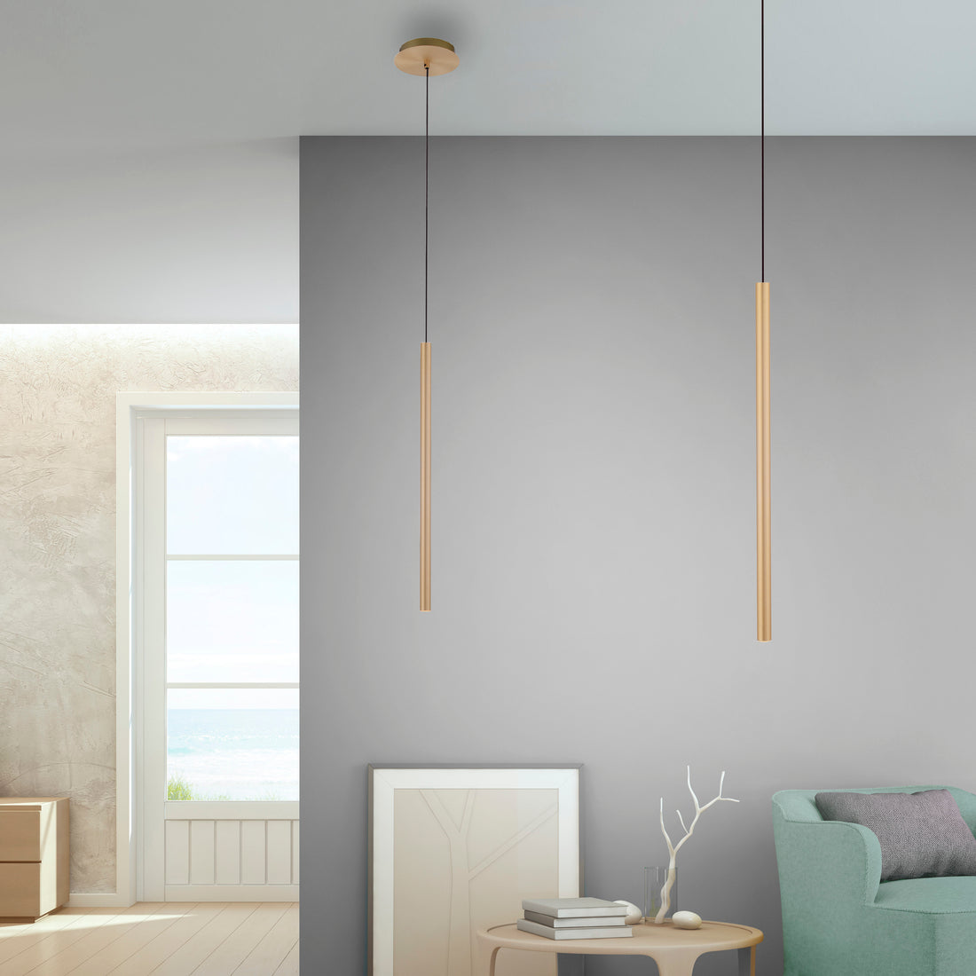Suspension luminaire | Flute Laiton mat