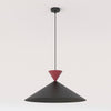 Suspension Ralf noire et bordeaux, H 50 cm