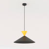 Suspension Ralf noire et orange, H 40 cm