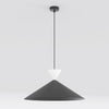 Suspension Ralf noire et blanche, H 50 cm