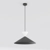 Suspension Ralf noire et blanche, H 40 cm