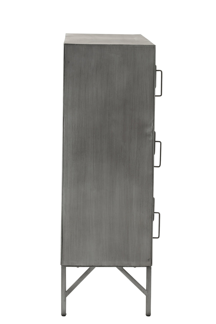 Armoire Métallique Argentée 9 Portes | Ayla