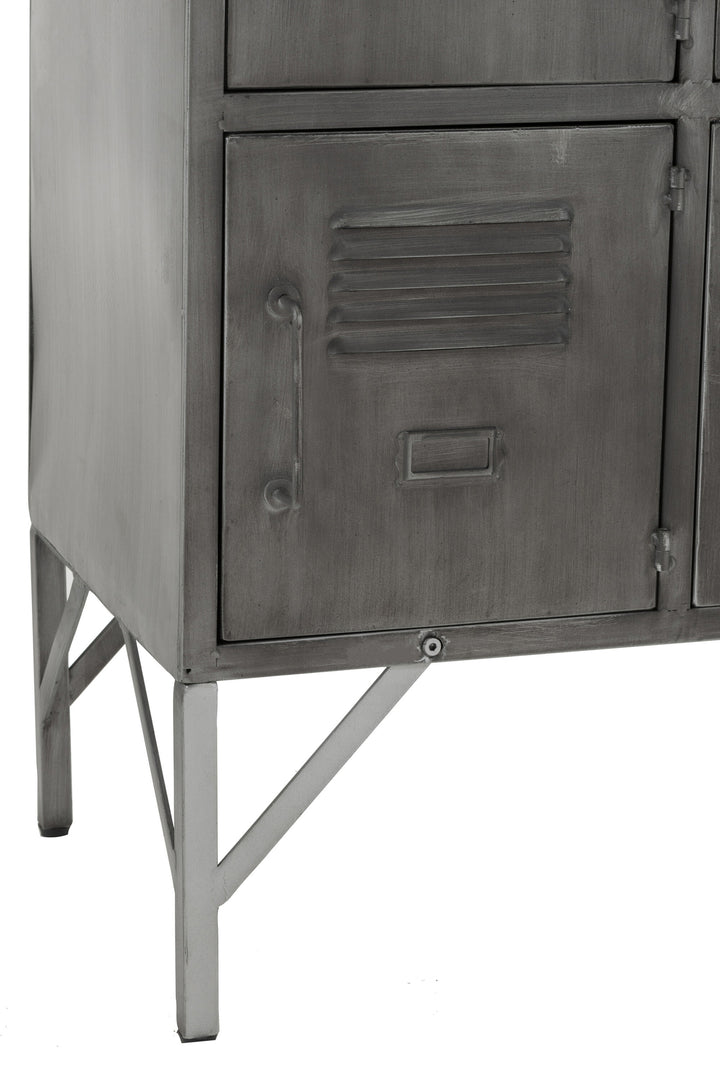 Armoire Métallique Argentée 9 Portes | Ayla