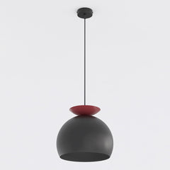 Suspension Geo noire et bordeaux