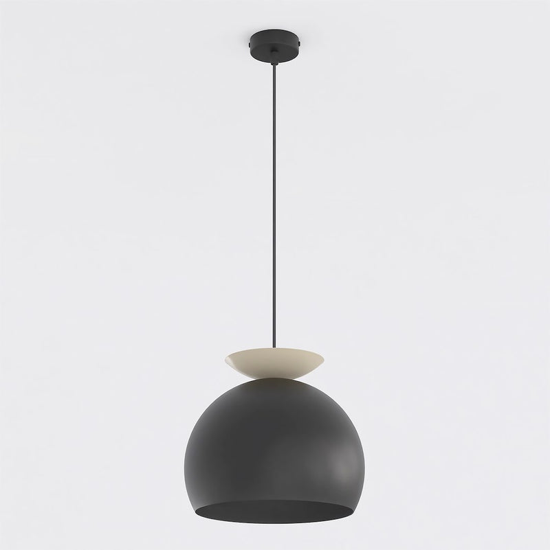 Suspension Geo noire et beige