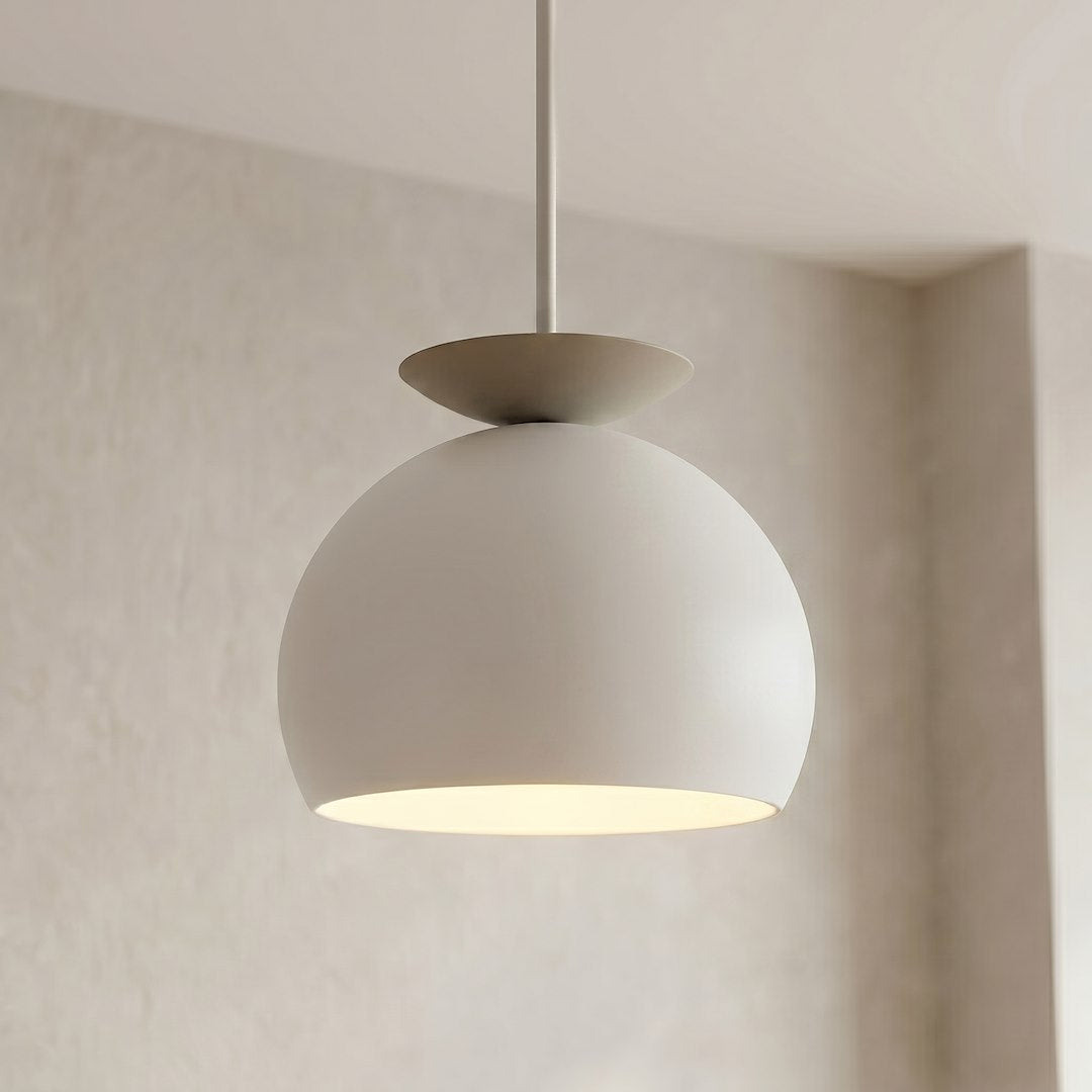 Suspension Geo blanche et beige