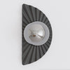 Applique murale Flora noire, verre graphite