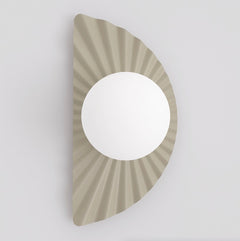 Applique murale Flora beige, verre blanc
