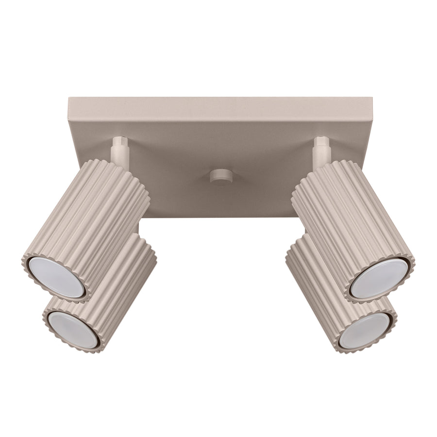 Plafonnier KARBON 4 4 feux Taupe