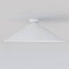 Plafonnier Mono blanc, verre blanc, H 50 cm
