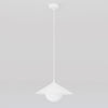 Suspension Mono blanche, verre blanc, H 30 cm