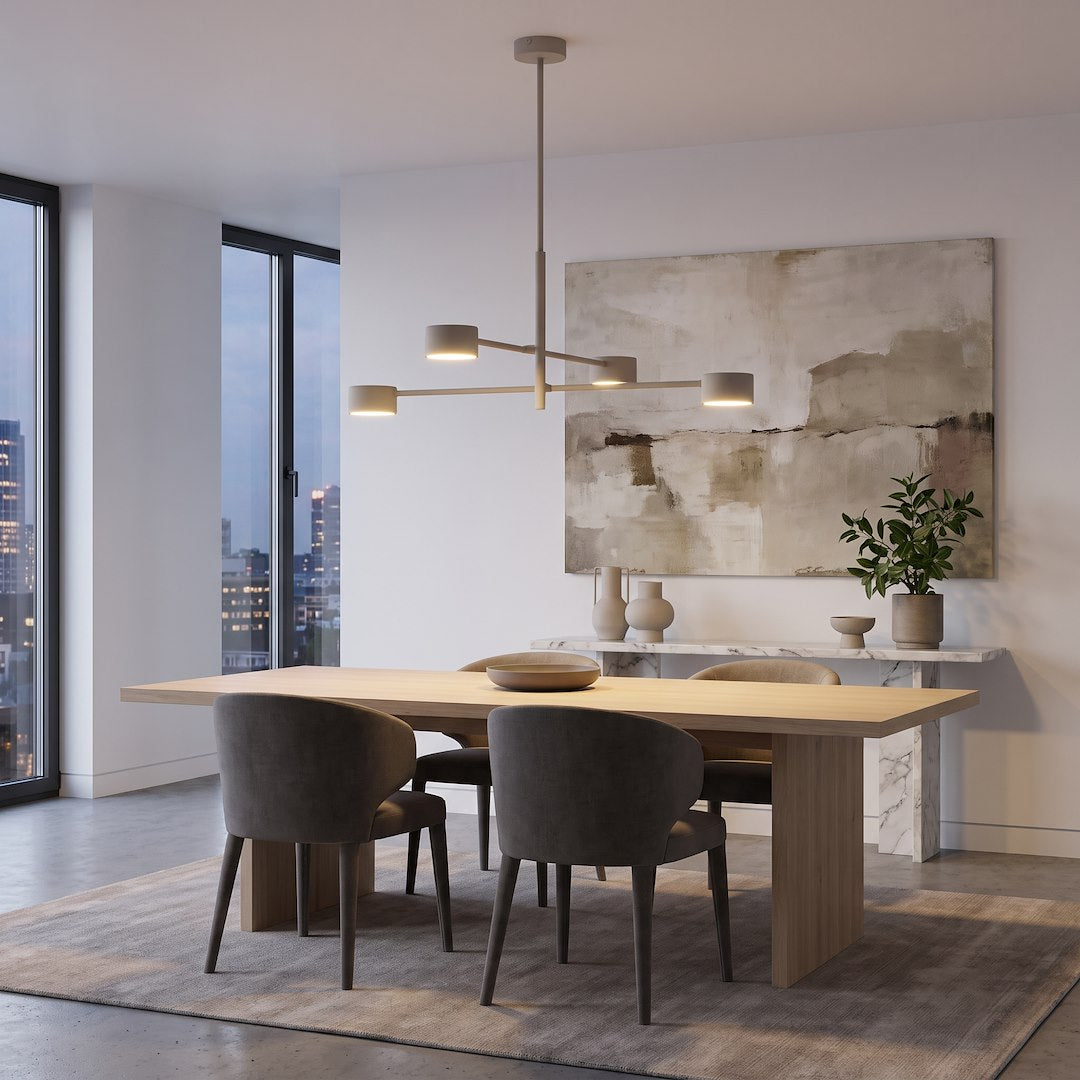 Plafonnier Natsu 4 lumières beige