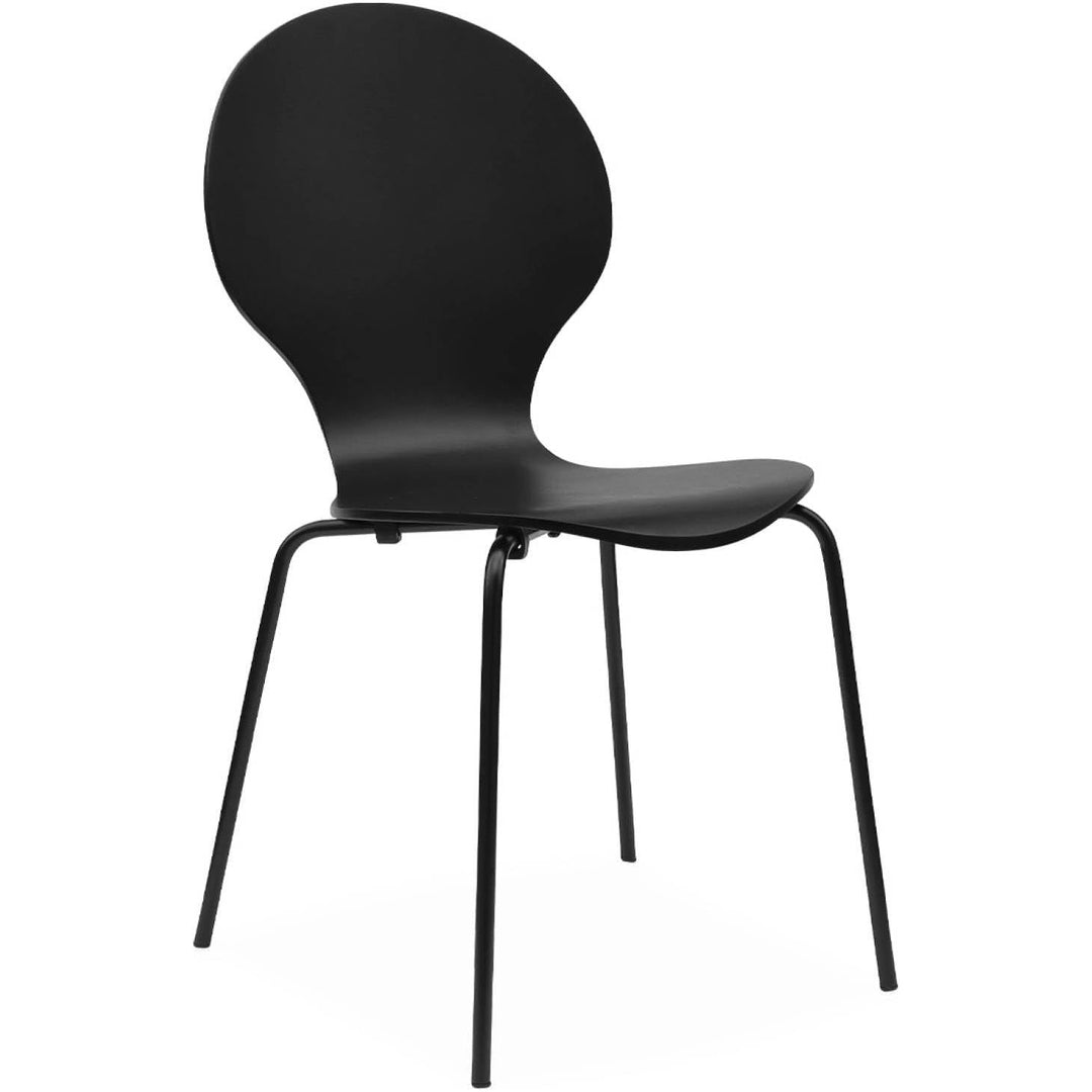 "Chaises Noires Rétro Empilables" | Designix - 3333    - https://designix.fr/