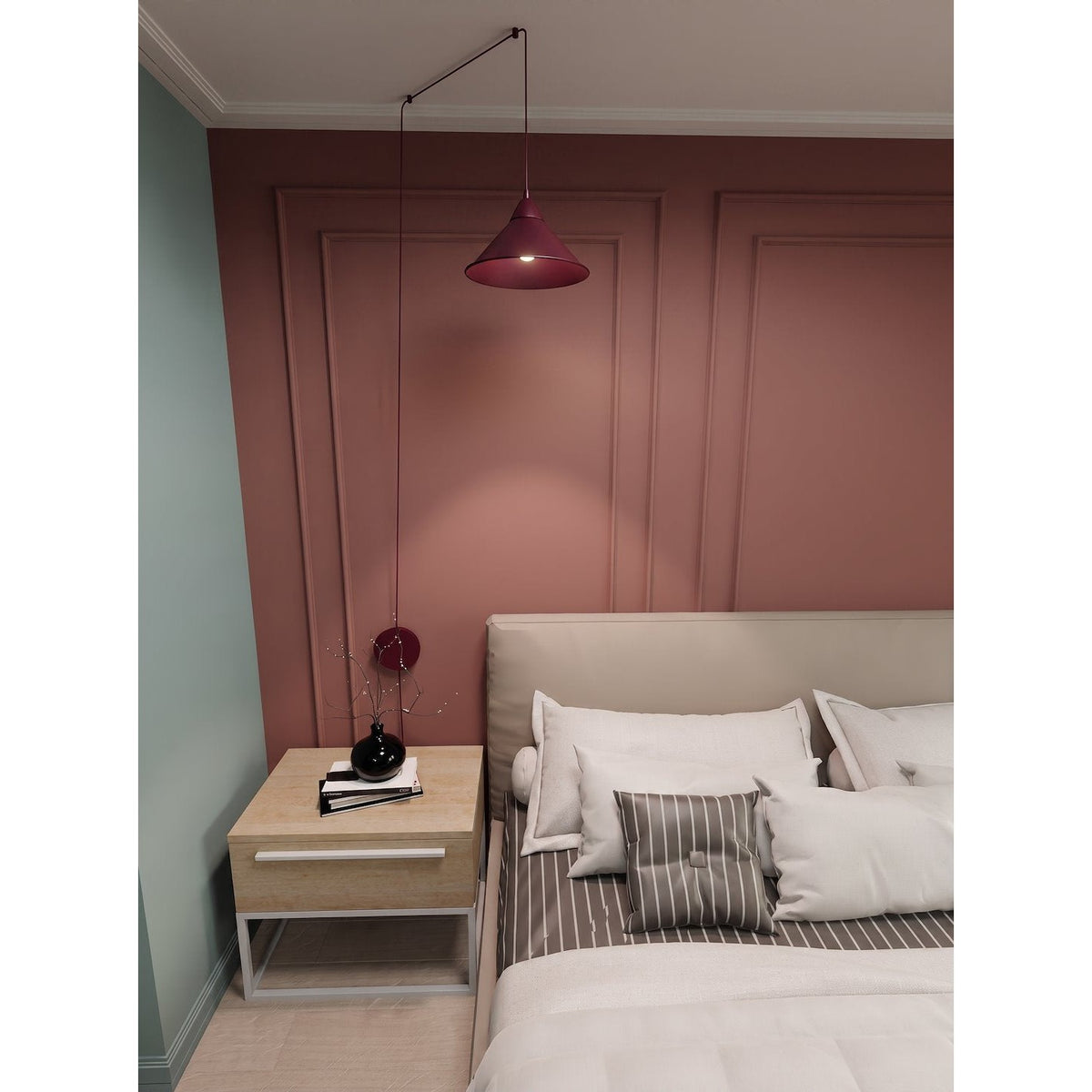 Suspension Abramo bordeaux