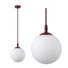 Suspension Cosmo bordeaux, verre blanc