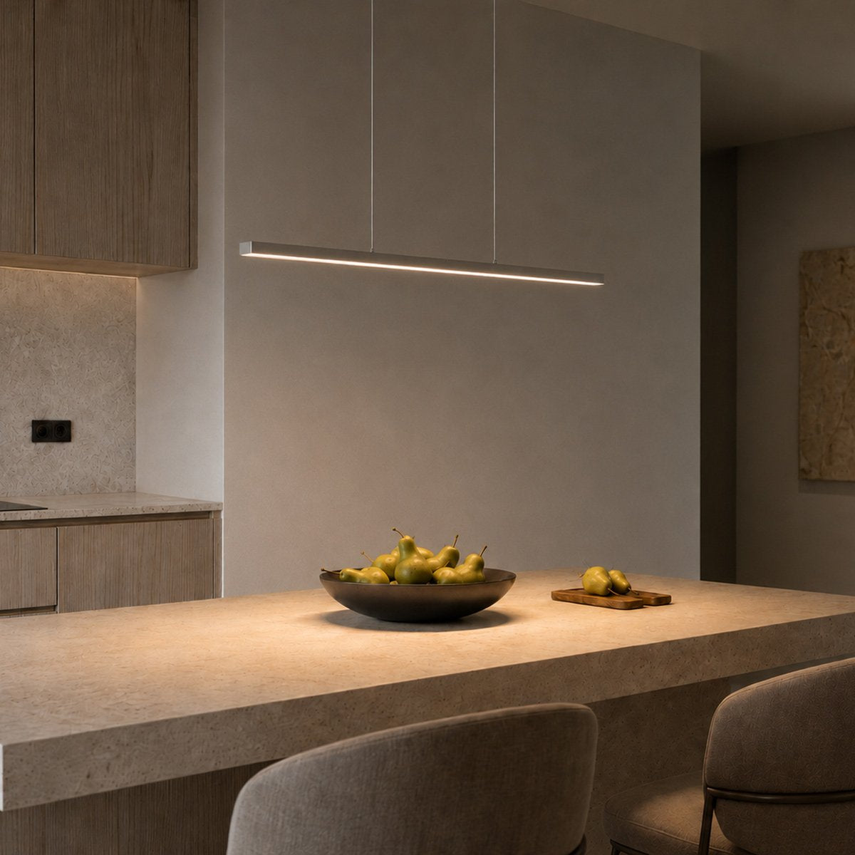 Suspension luminaire Bande argenté