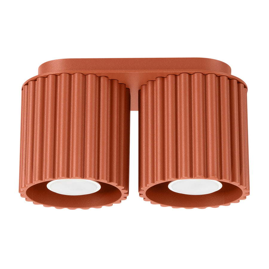 Plafonnier AURA 2 GU10 Ocre rouge